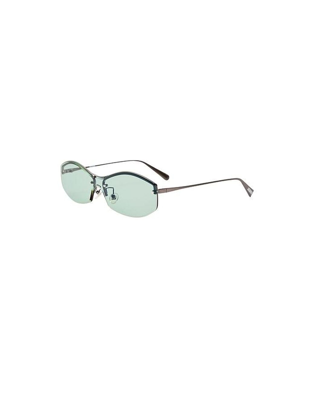 Jacquemus Green Geometric Sunglasses