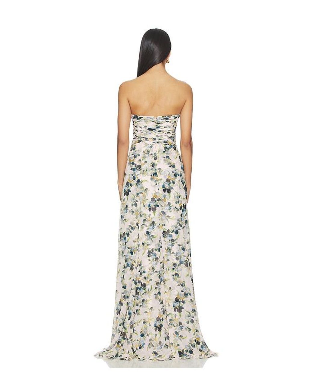 Cinq À Sept White Trailing Iris Magy Gown