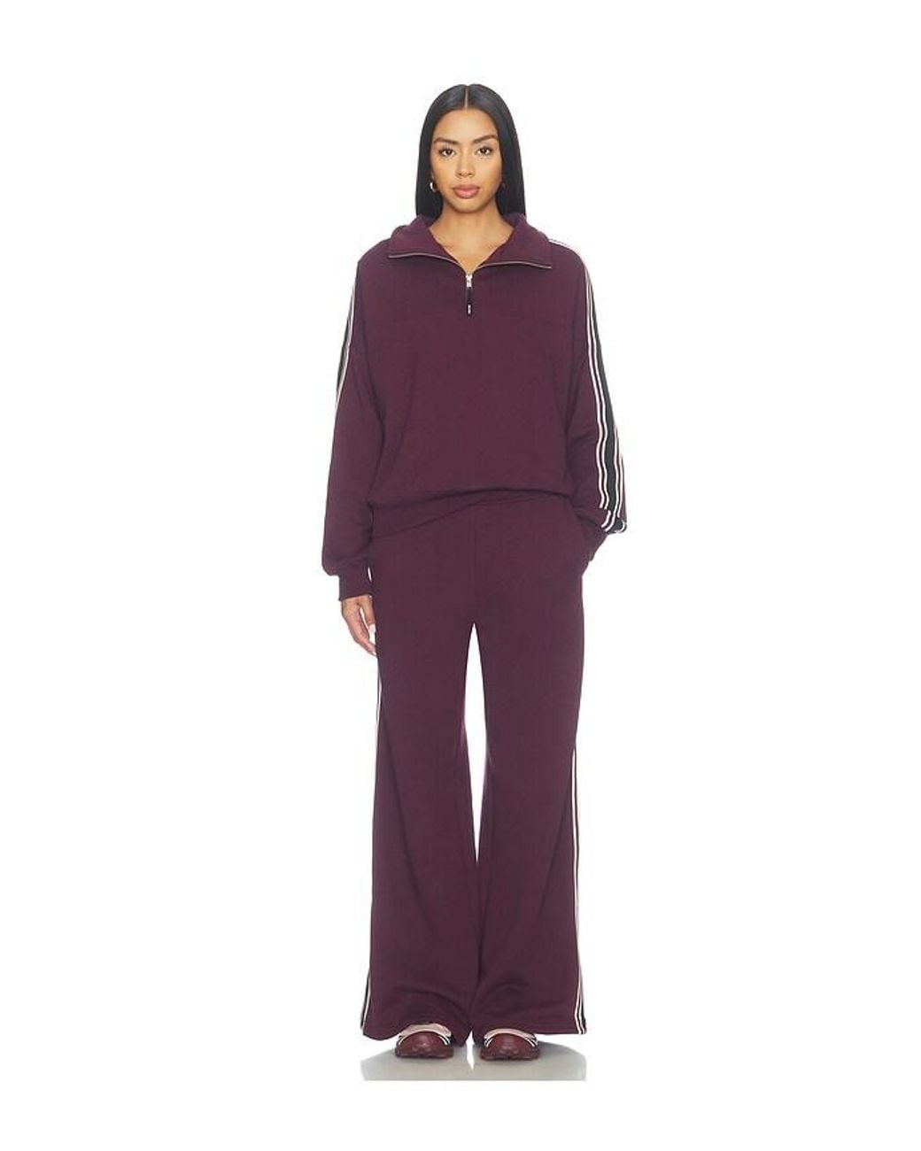 Splits59 Purple Goldie Oversized Half Zip Pullover