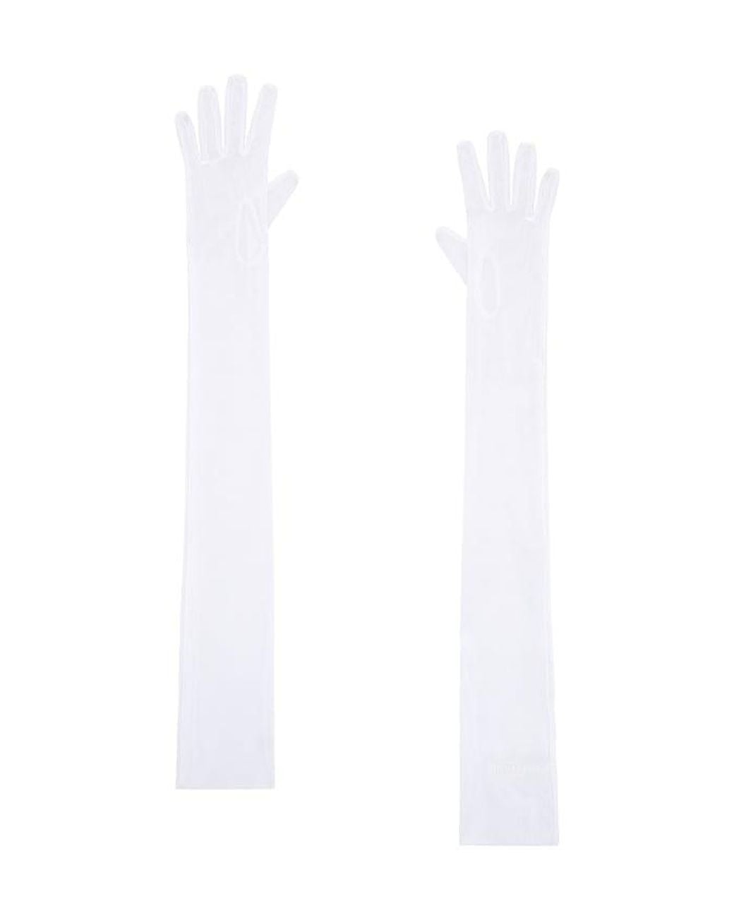 Norma Kamali White Long Gloves
