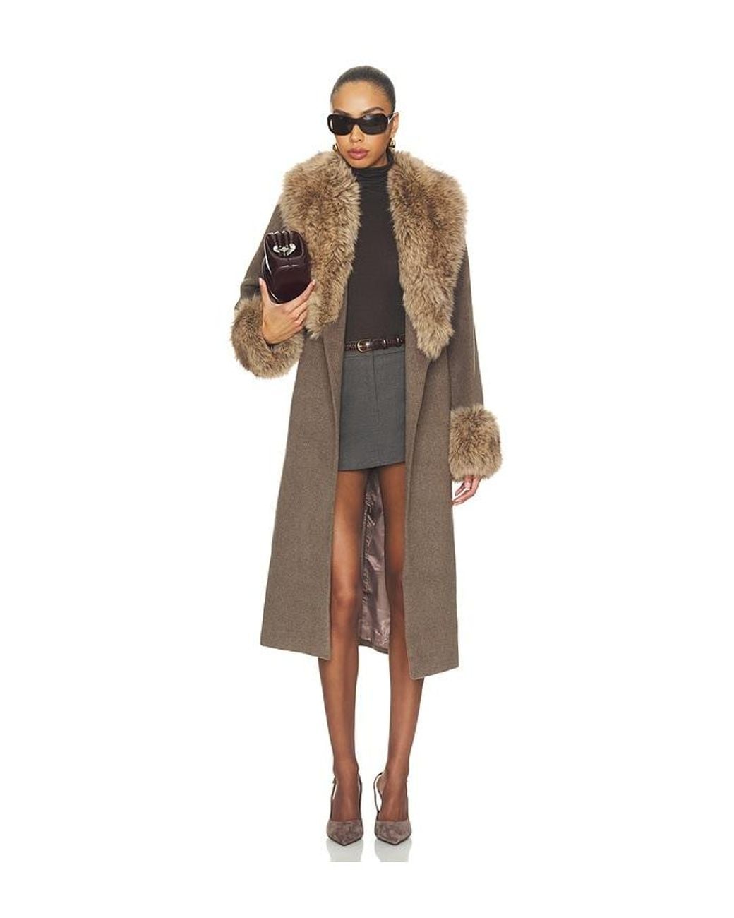Jonathan Simkhai Natural Kinsley Belted Long Coat