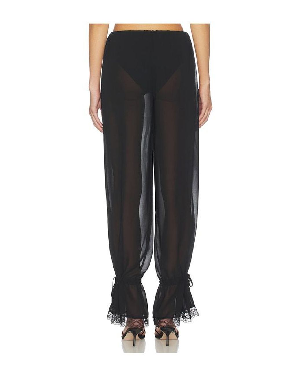 superdown Black Nara Sheer Balloon Pant