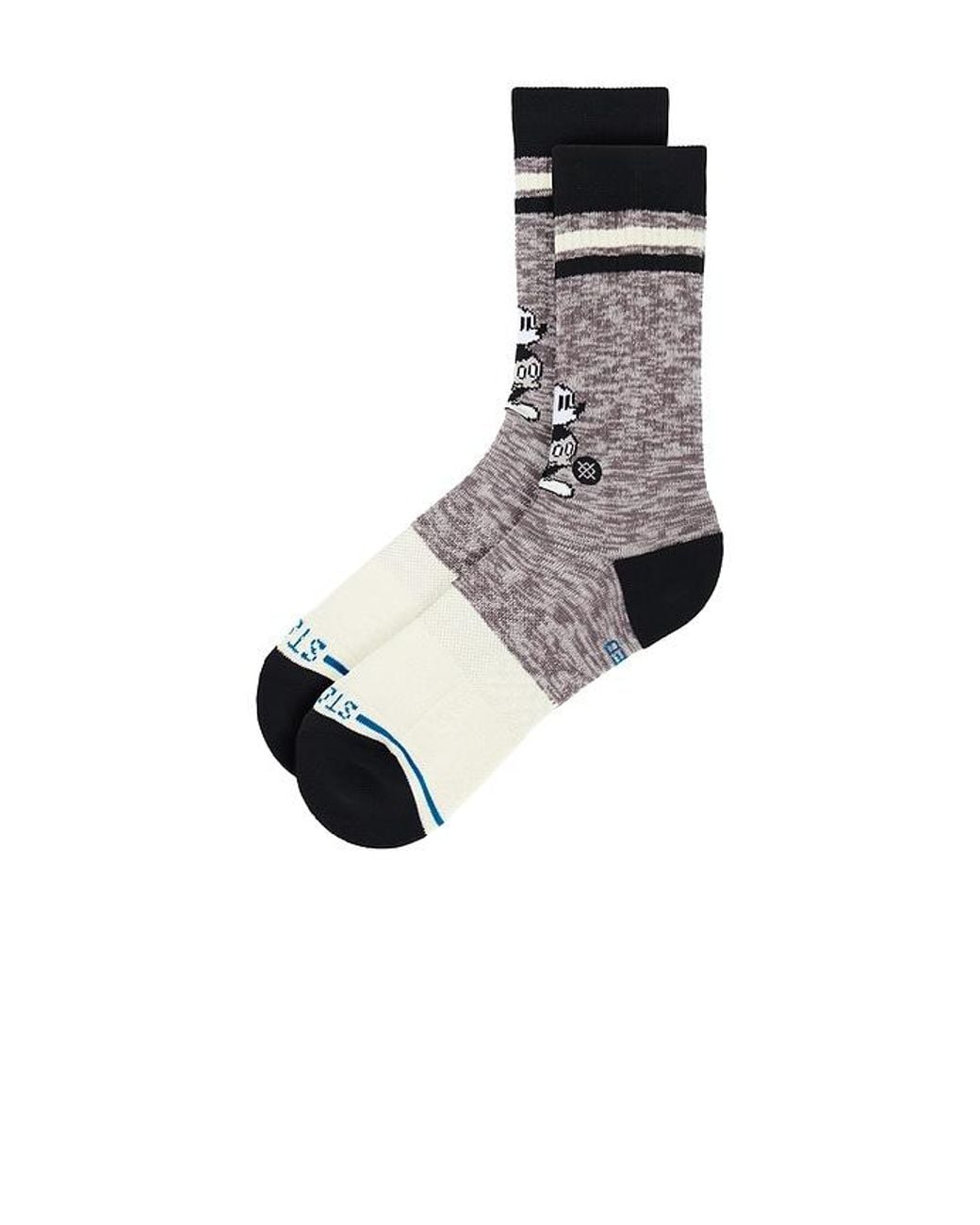 Stance Black Vintage Mickey Crew Socks for men