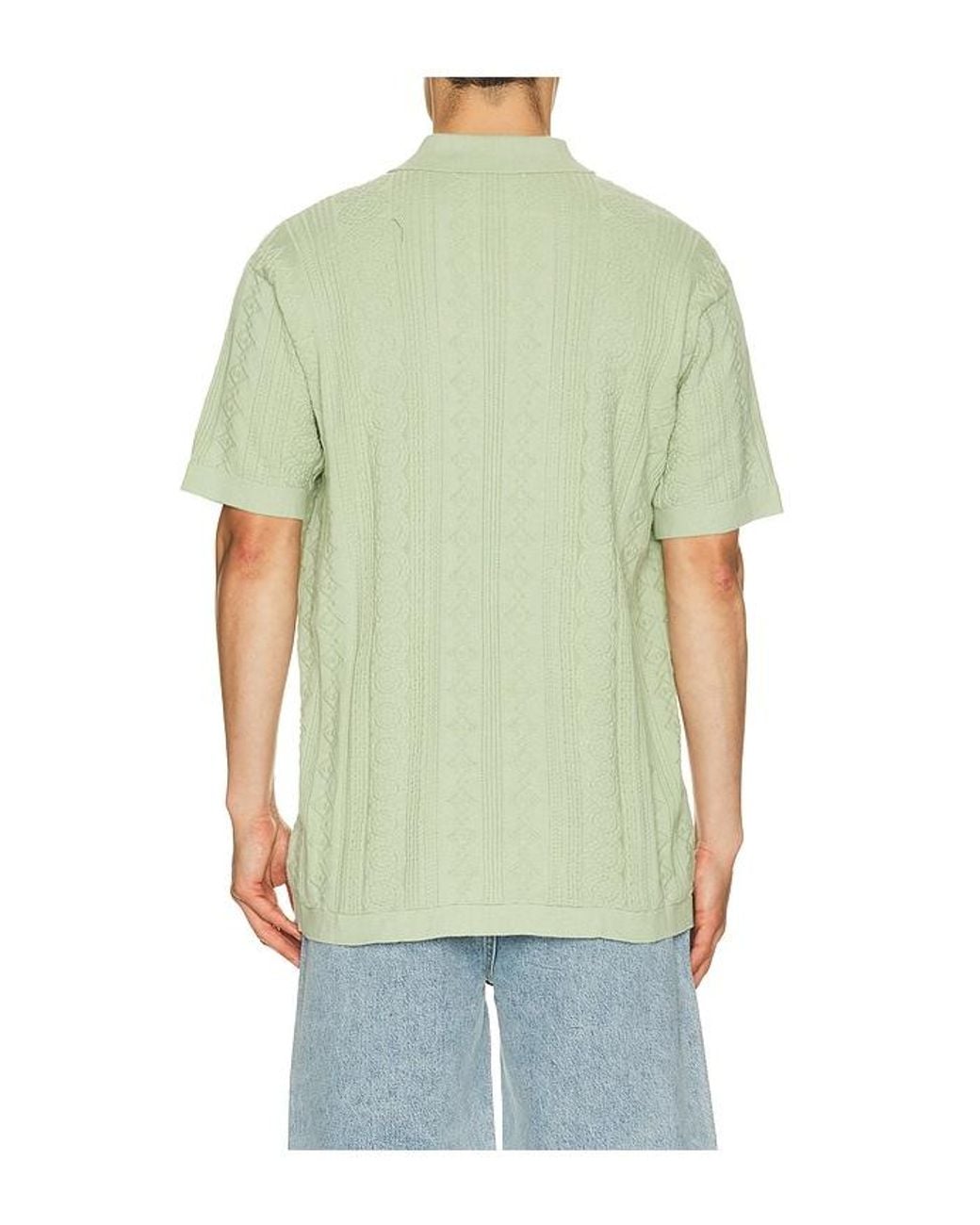 Critical Slide Green Rails Knit Polo for men