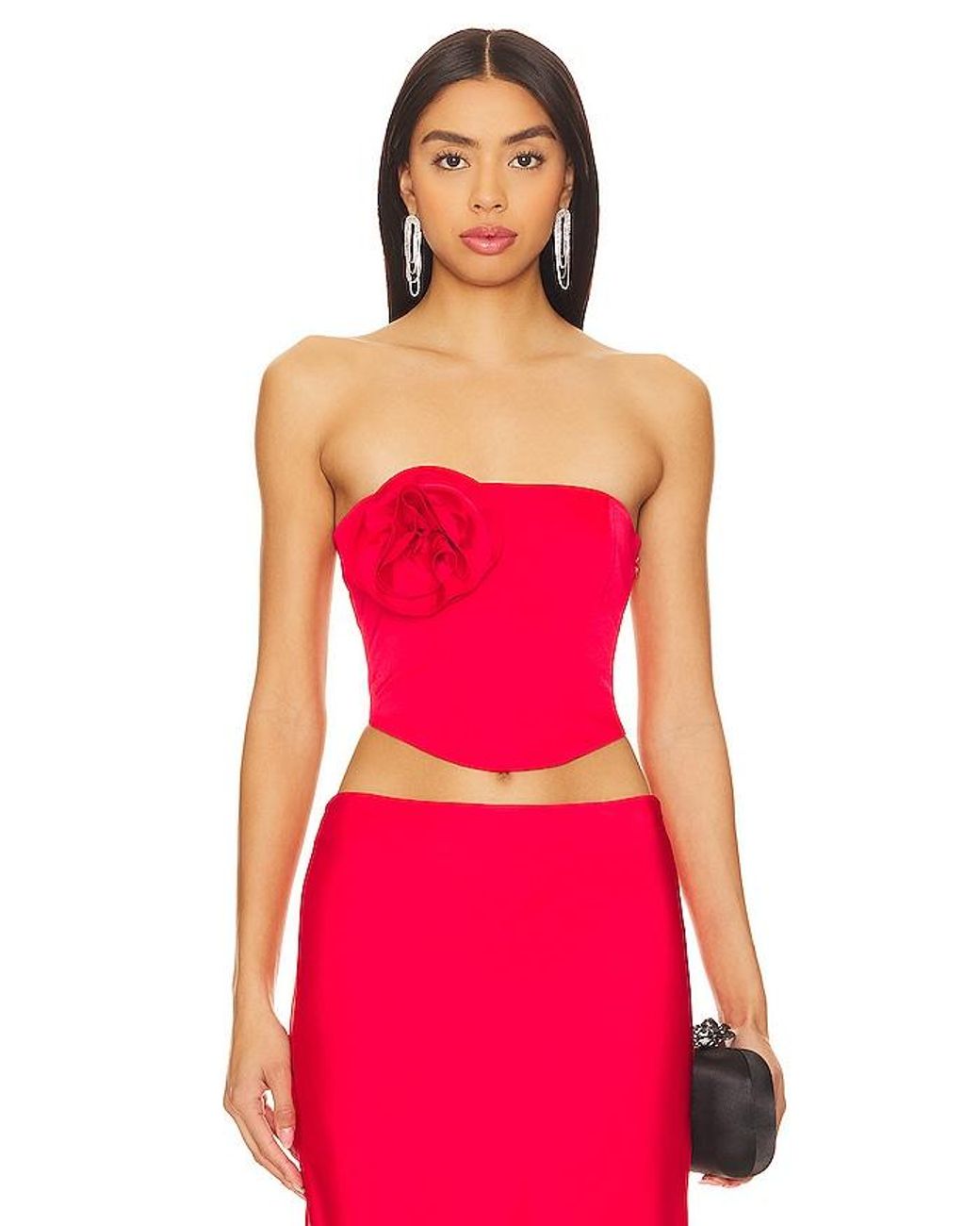 Nbd Red Chiara Bustier Top