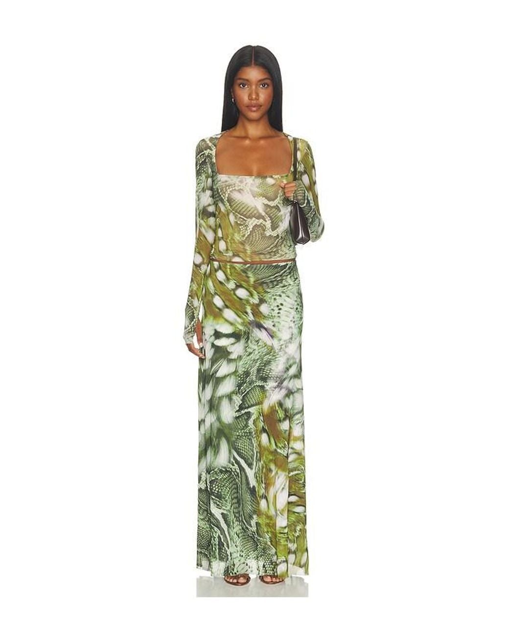 AFRM Green Sera Skirt