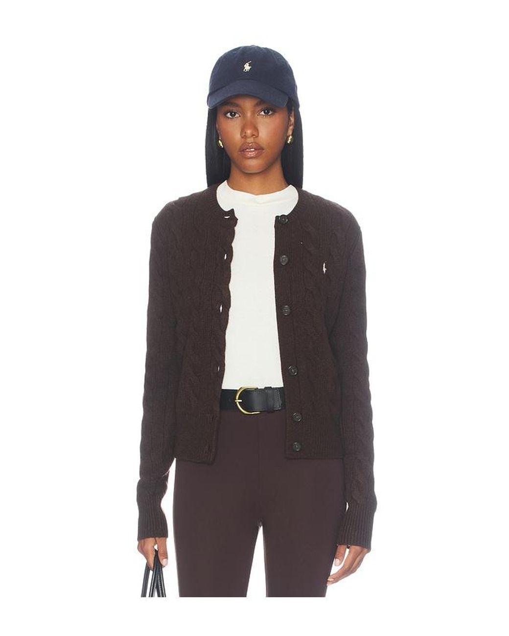 Polo Ralph Lauren Black Crew Neck Cardigan Sweater