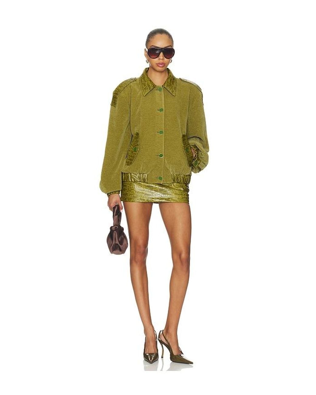 ROWEN ROSE Green Belted Mini Skirt