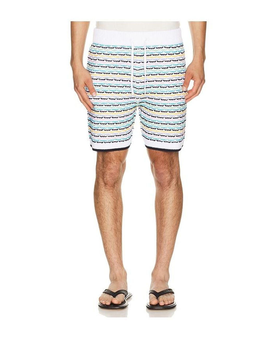 Casablanca Blue Tuck Stitch Shorts for men