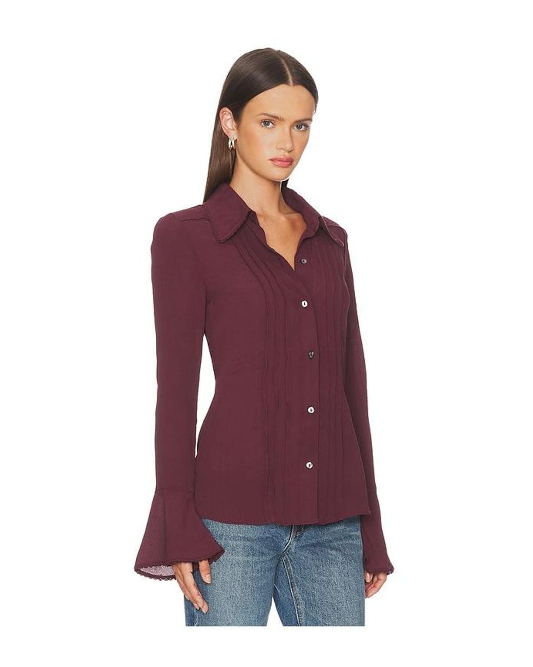 Free People Purple Melrose Top