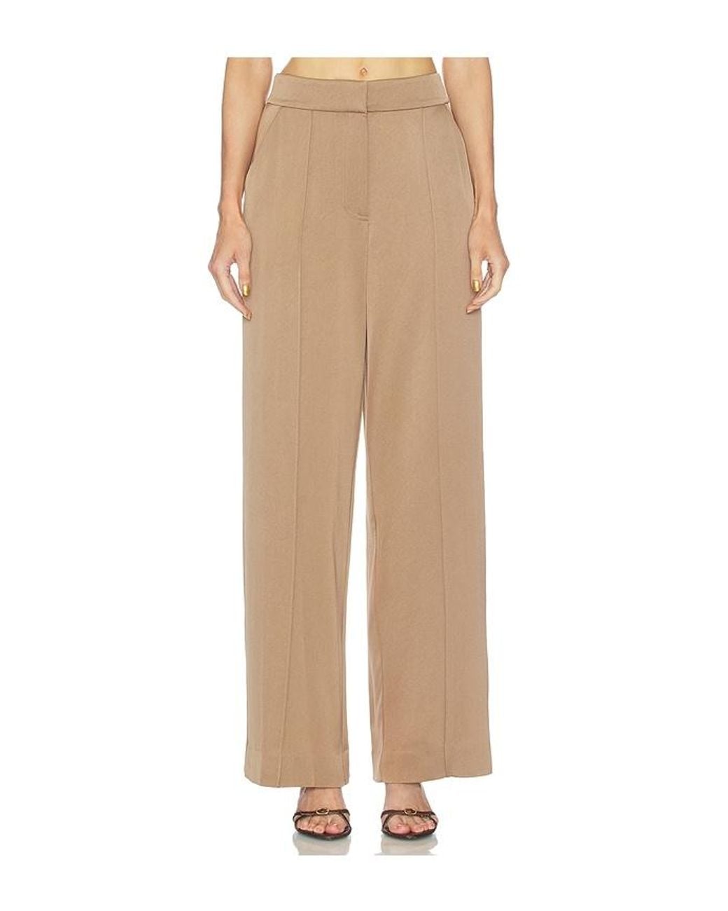 Jonathan Simkhai Natural Kyra Classic Wovens Wide Leg Pant