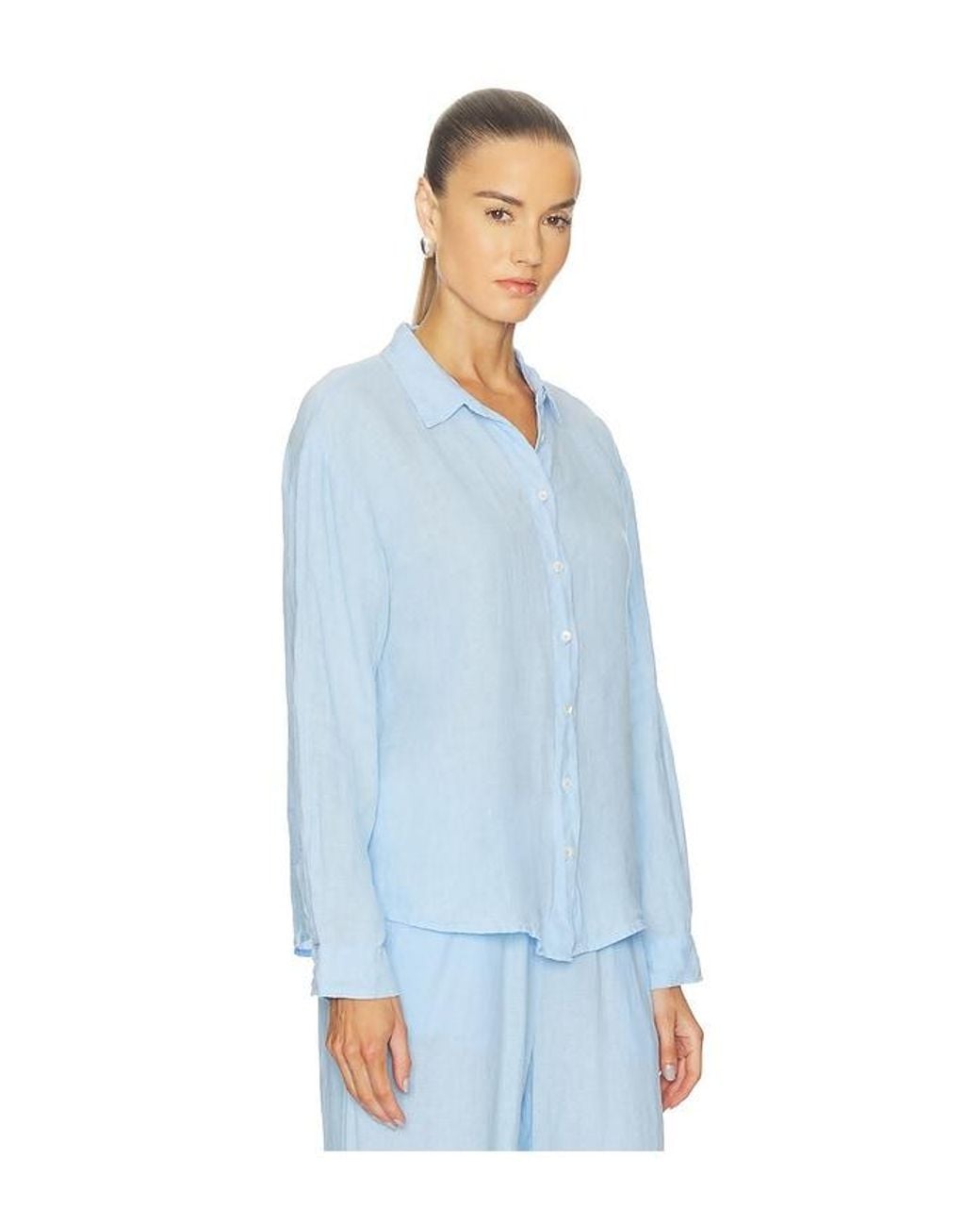 Velvet By Graham & Spencer Blue Brighton Button Down Shirt