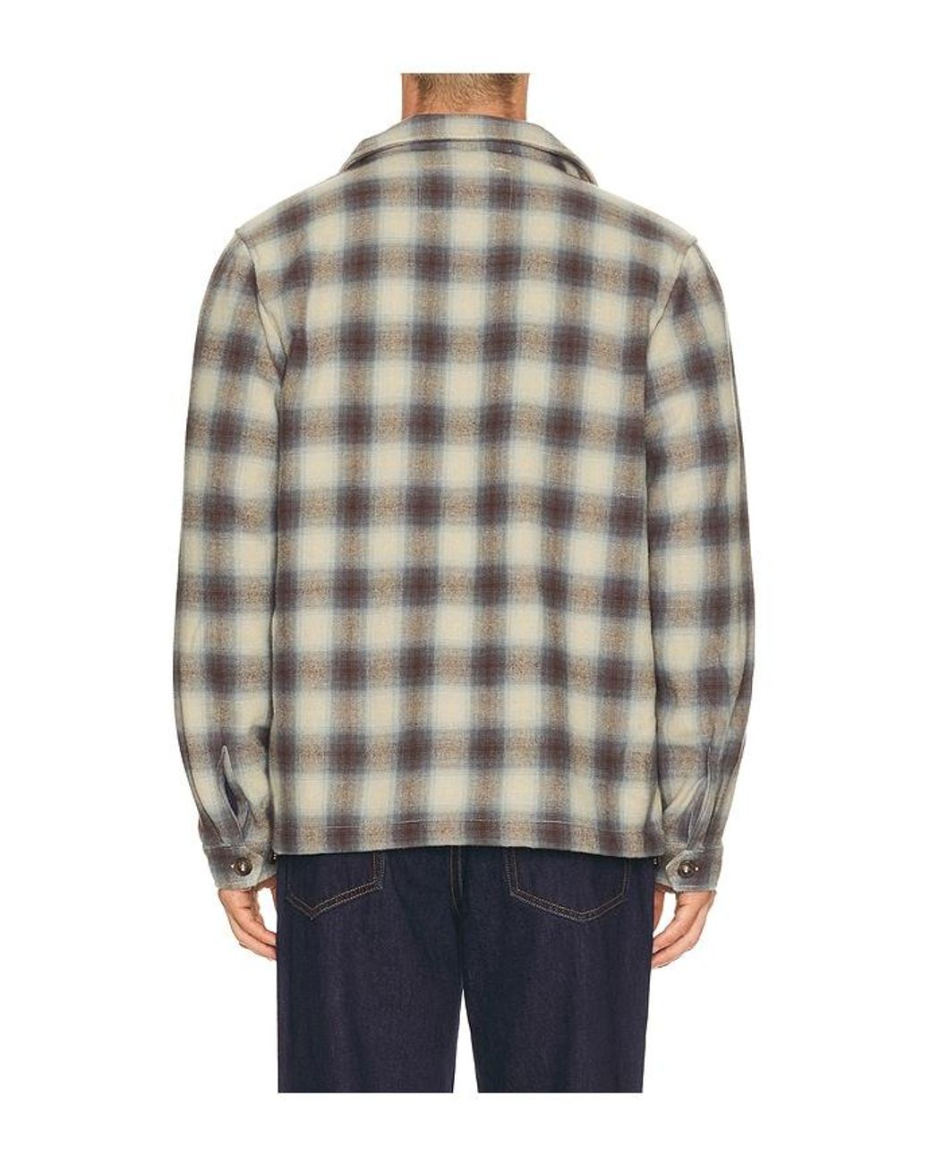 Rhythm Blue Polar Bond Long Sleeve Flannel for men