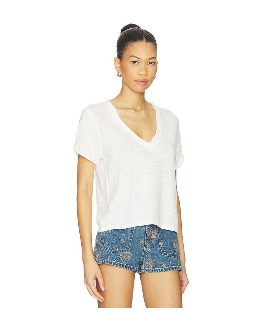 Free People White X We The Free Take 2 Tee