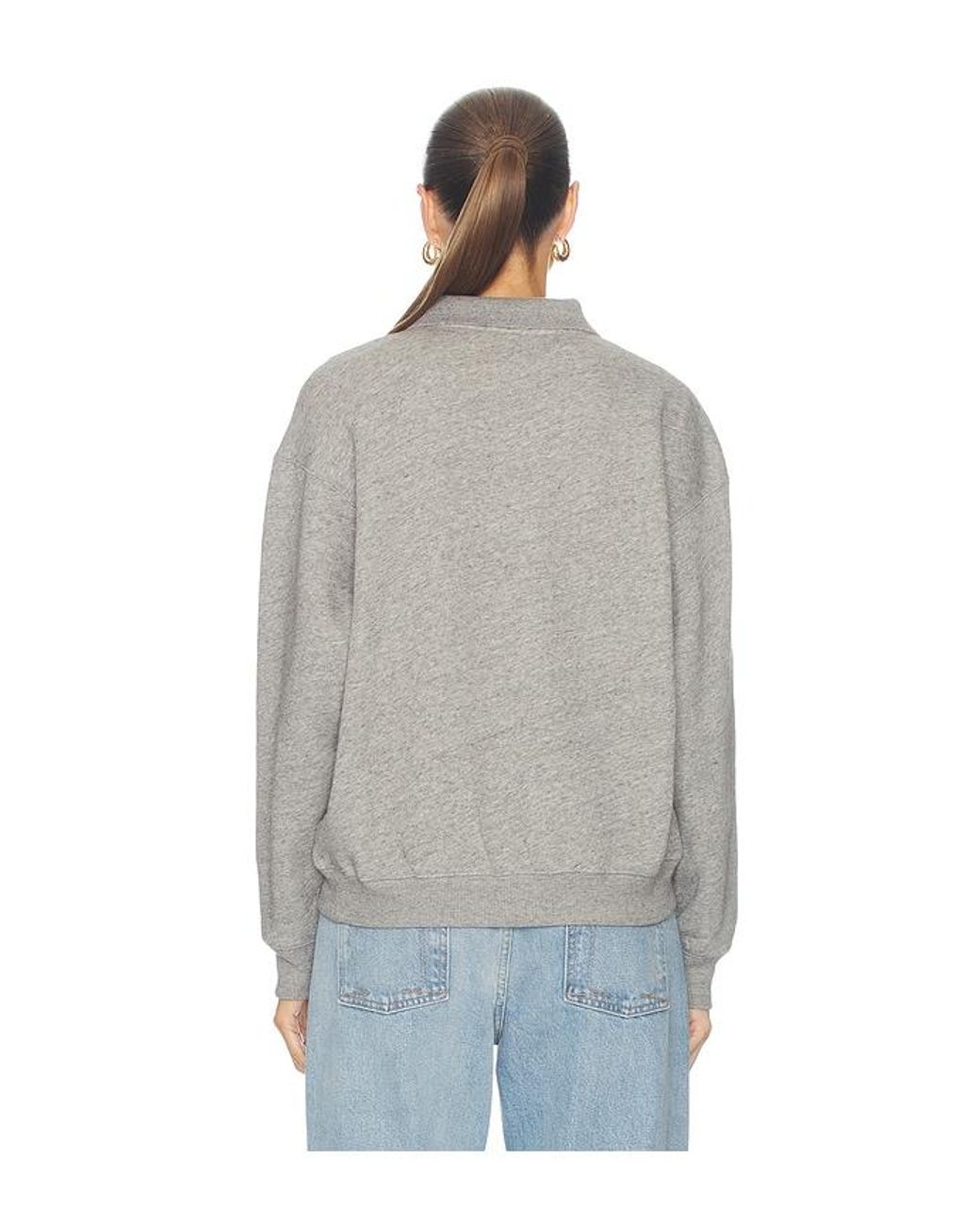 Polo Ralph Lauren Blue Fleece Polo Long Sleeve Sweater