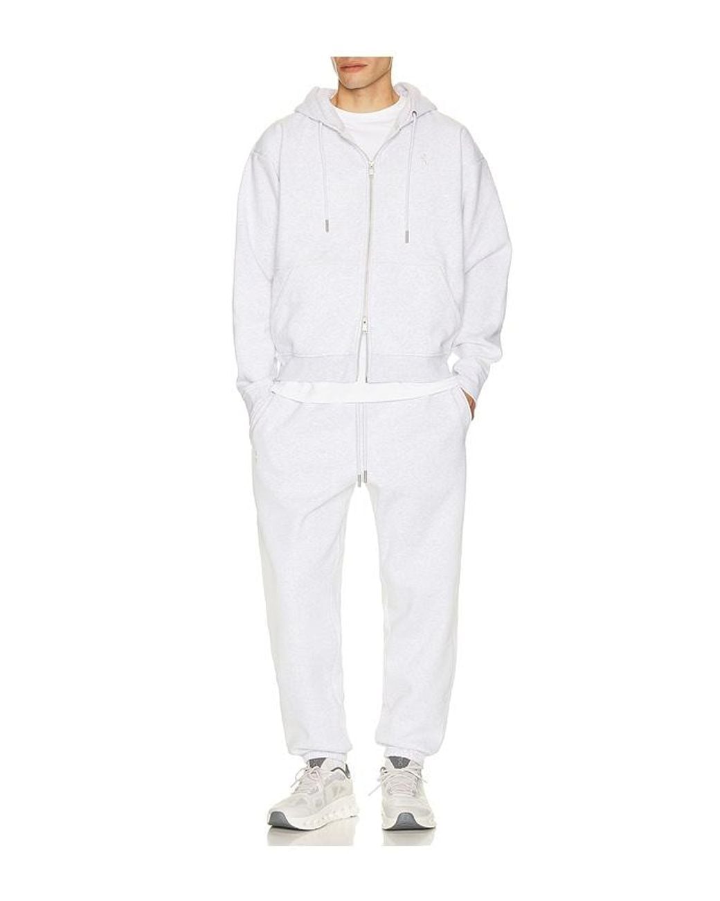 On Shoes White Club Collective Fz Hoodie for men