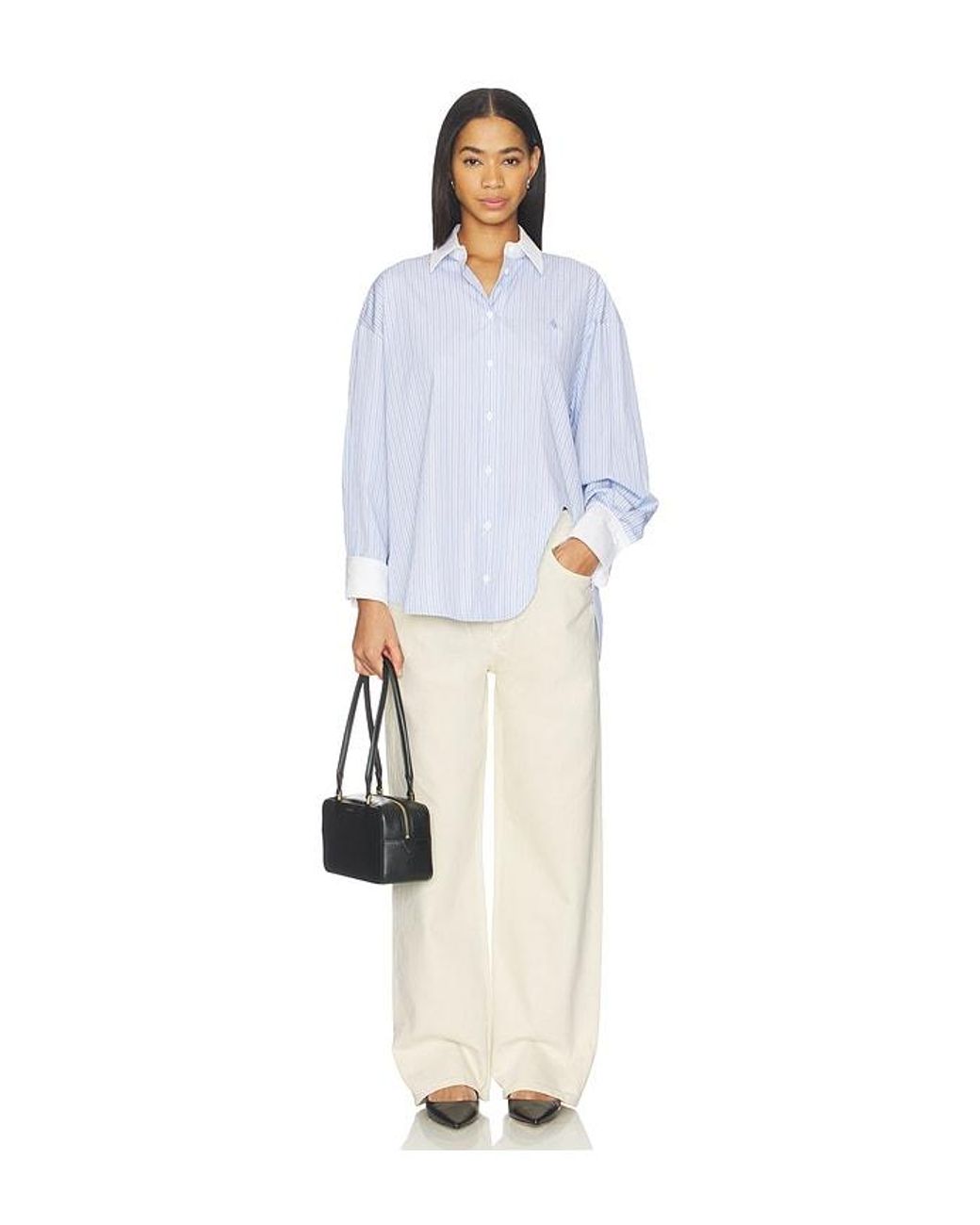 Agolde White Low Slung Baggy Jeans
