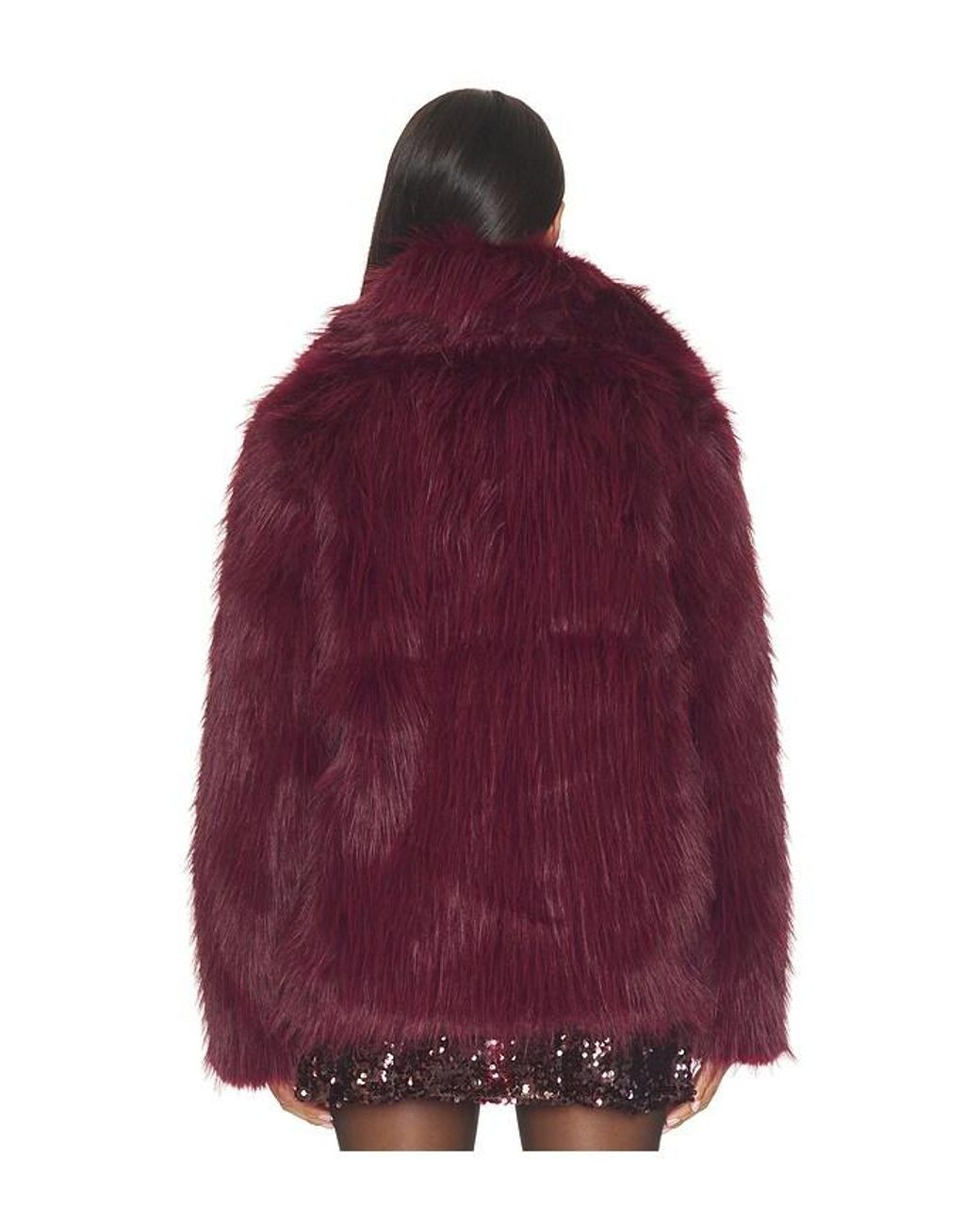 Show Me Your Mumu Purple Salt Lake Faux Fur Coat