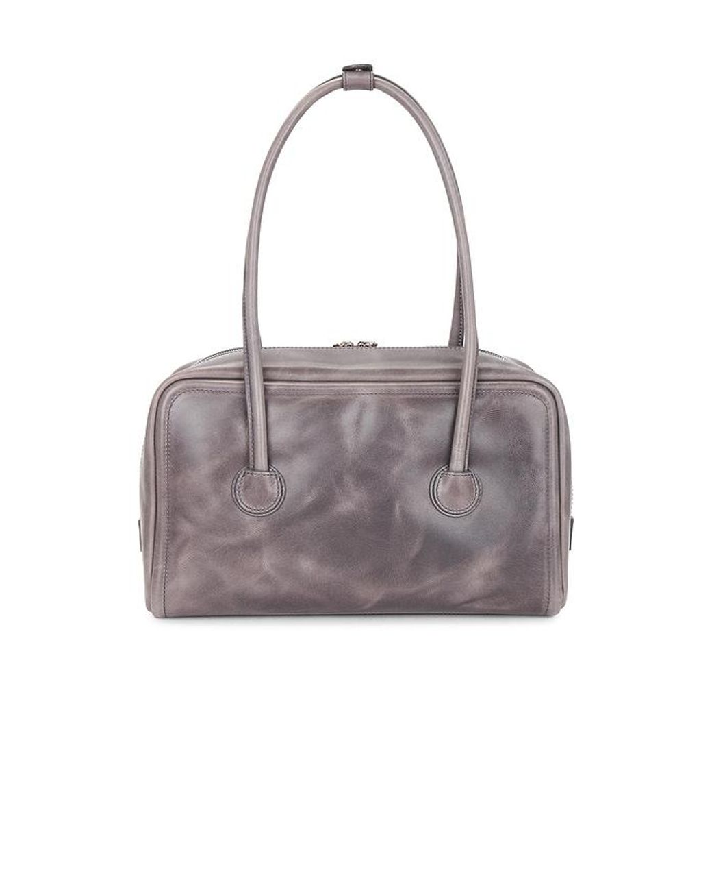 MARGE SHERWOOD Gray Soft Boston Shoulder Bag