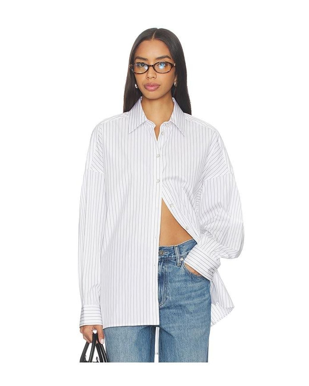 Helmut Lang White Placket Cinch Shirt