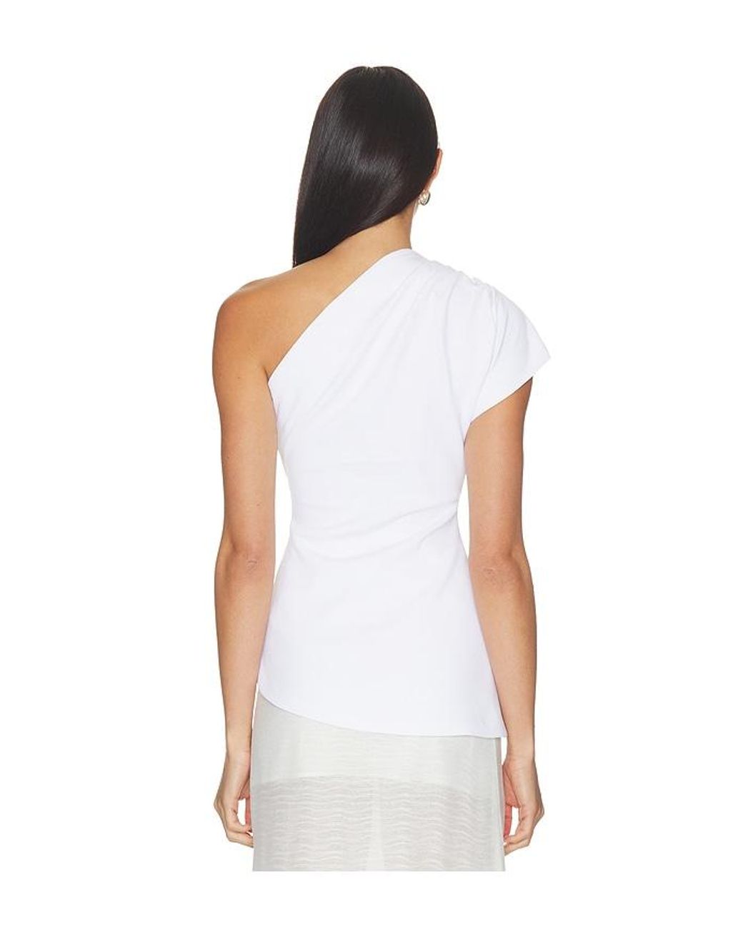 THE GARMENT White Glam Asymmetric Tee