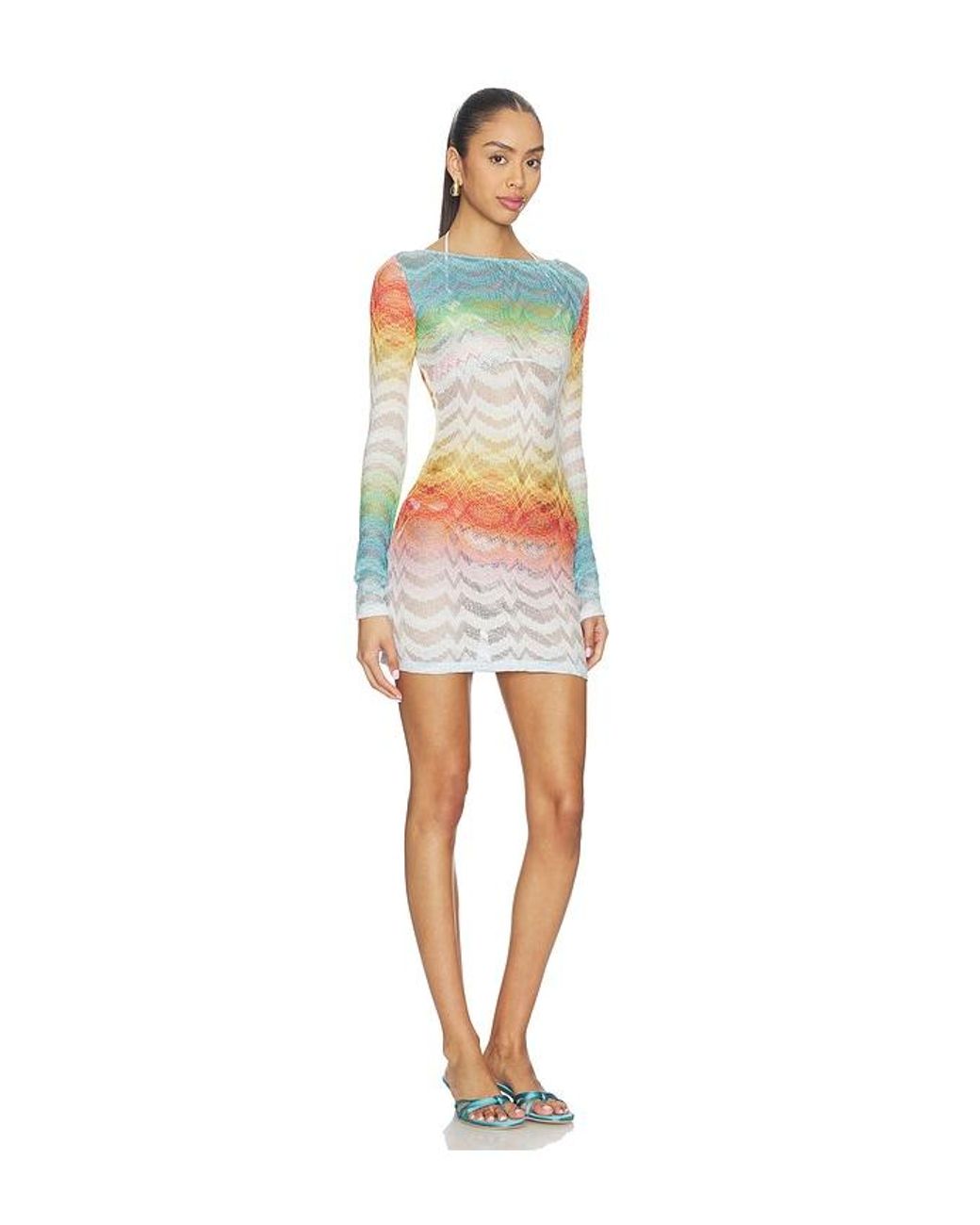 Missoni Multicolor Long Sleeve Mini Dress