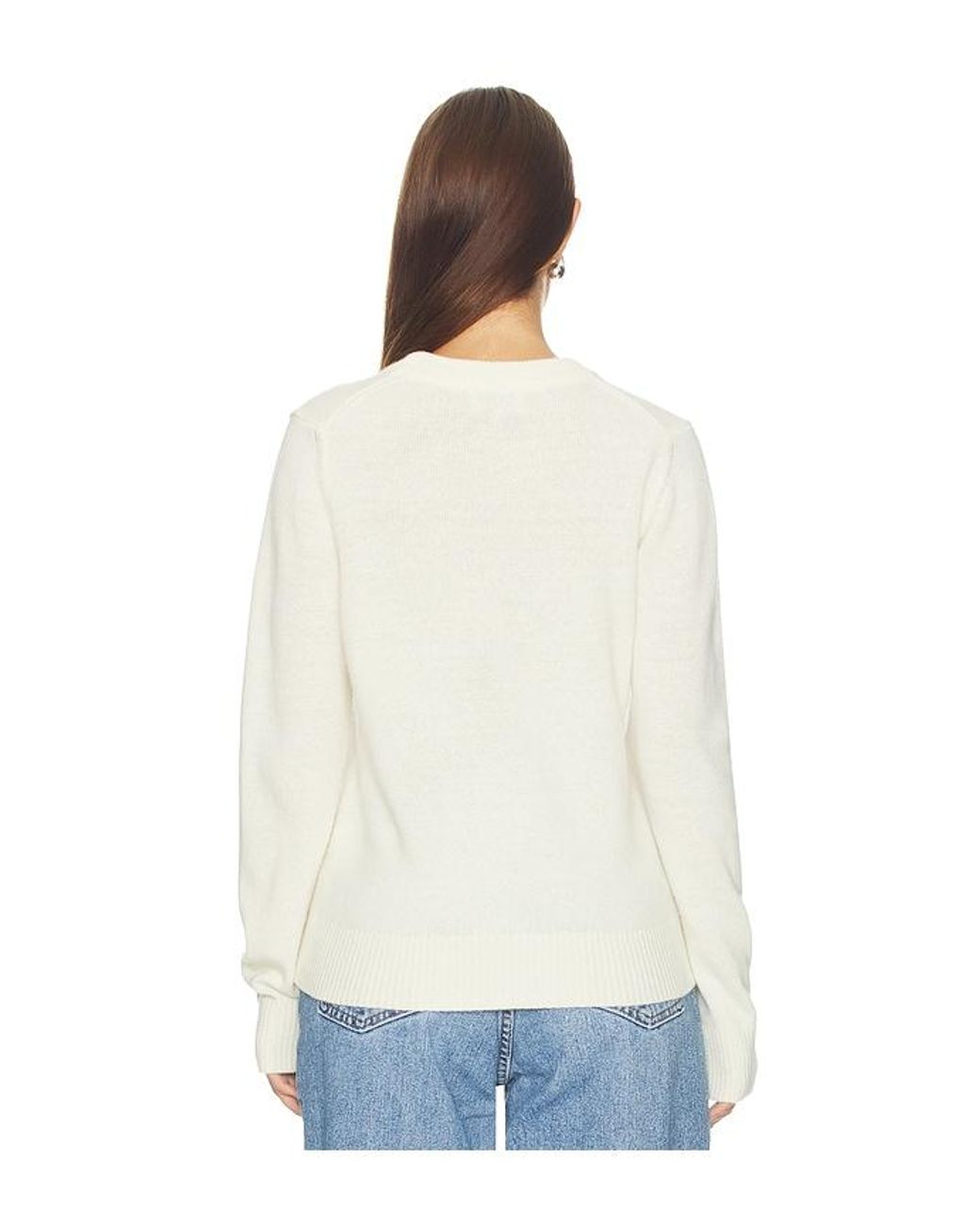 Ganni White Mushroom Teddy Wool Sweater