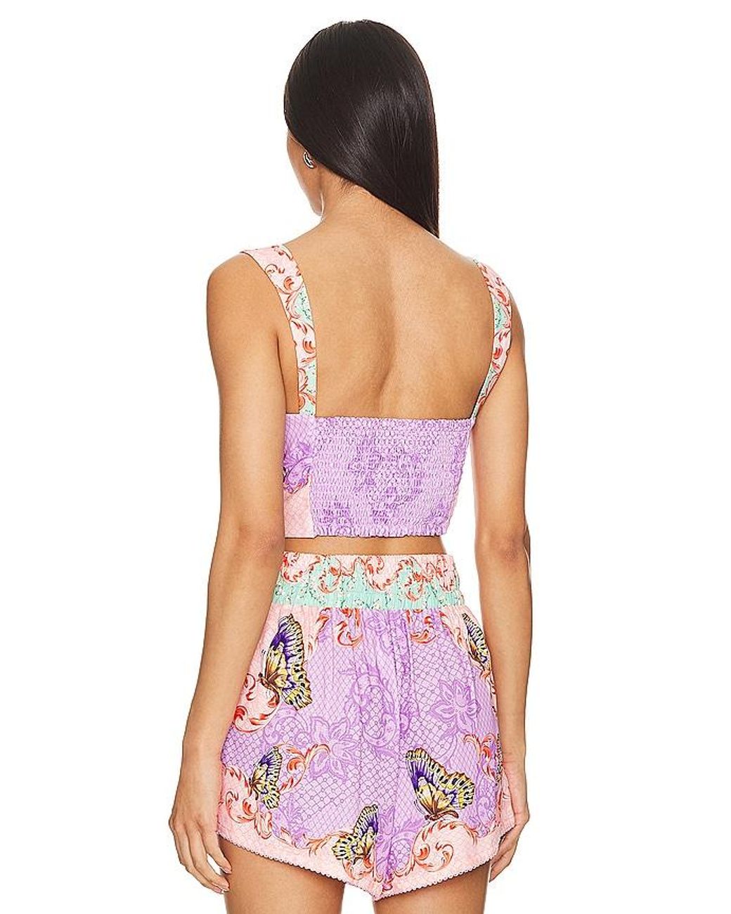Agua Bendita Multicolor X Revolve Lupe Crop Top