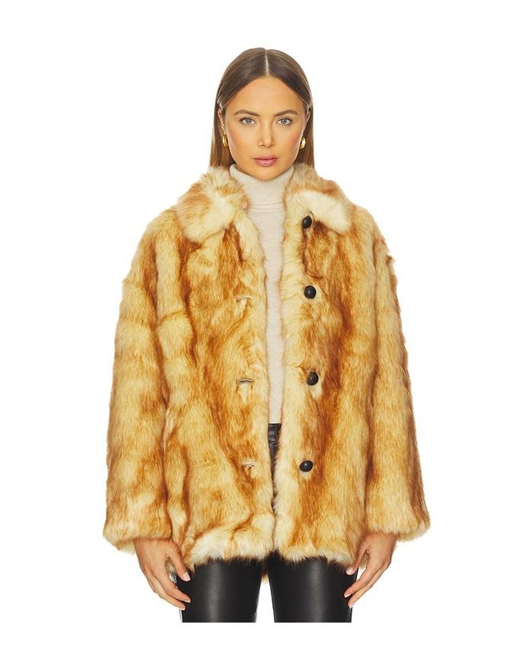 Rag & Bone Metallic Brenna Faux Fur Jacket