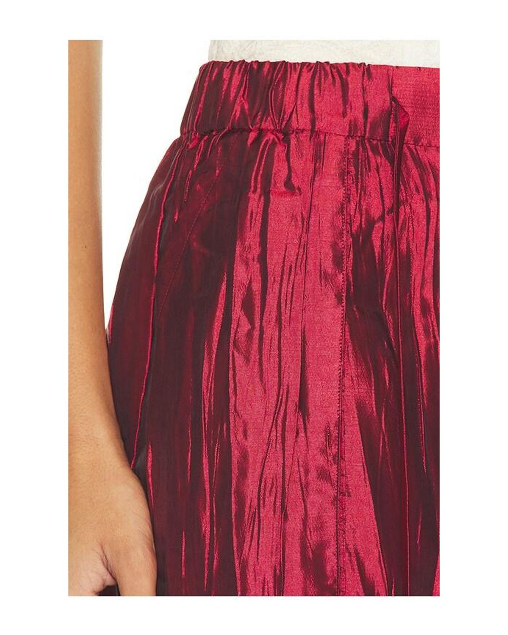 Kim Shui Red Akdeniz Satin Pant