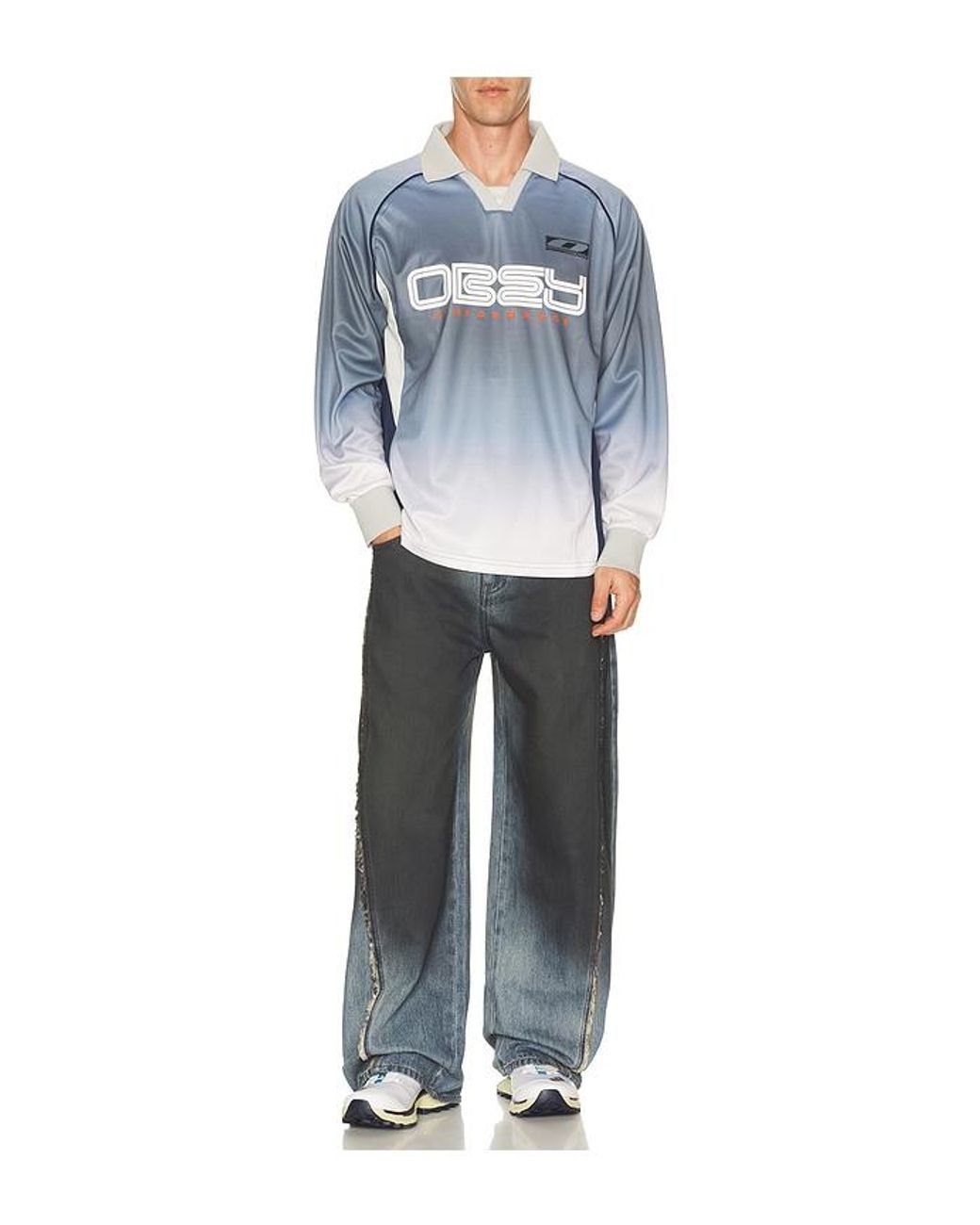 Obey Blue Spectrum 89 Long Sleeve Jersey for men