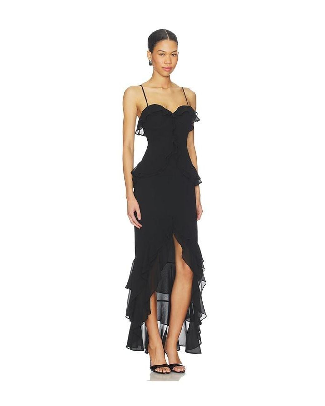 Lovers + Friends Black Melissa Gown