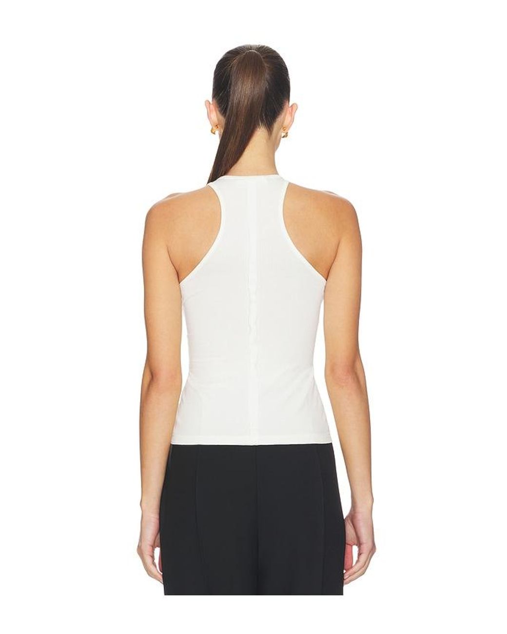 MOTHER OF ALL Black Ribbed Sunrose Tank Top