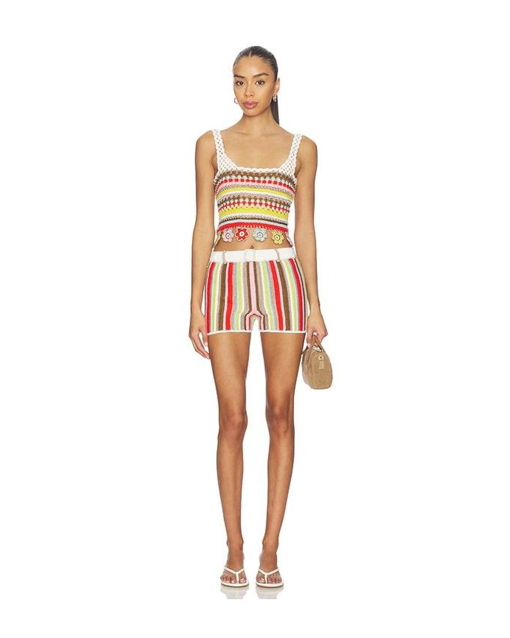MY BEACHY SIDE Multicolor Noa Hand-Crocheted Shorts