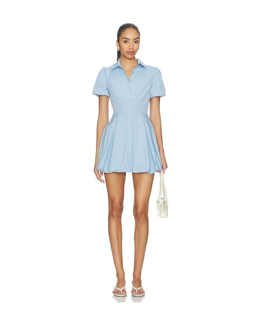 ALL THE WAYS Blue Tyla Button Up Dress