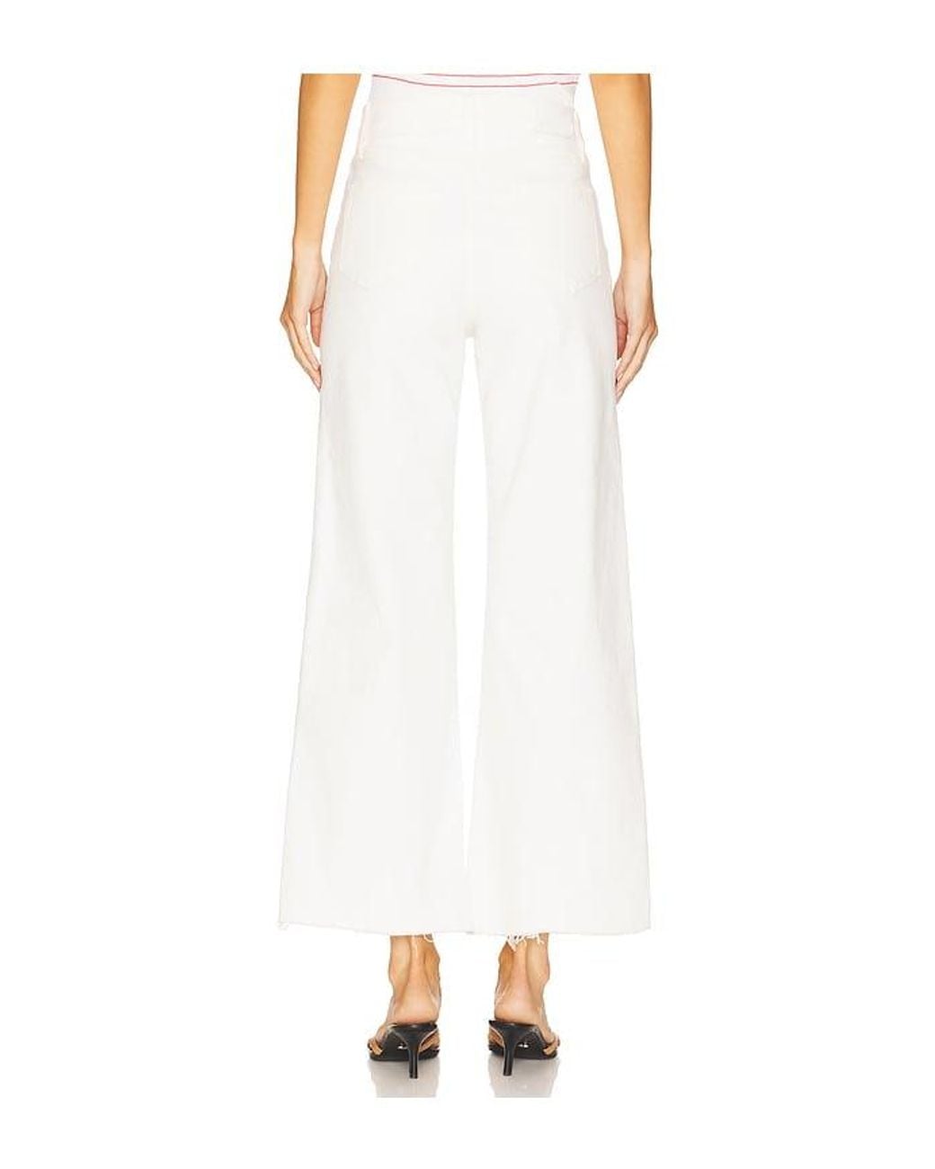 PAIGE White Anessa Petite Undone Hem Jeans