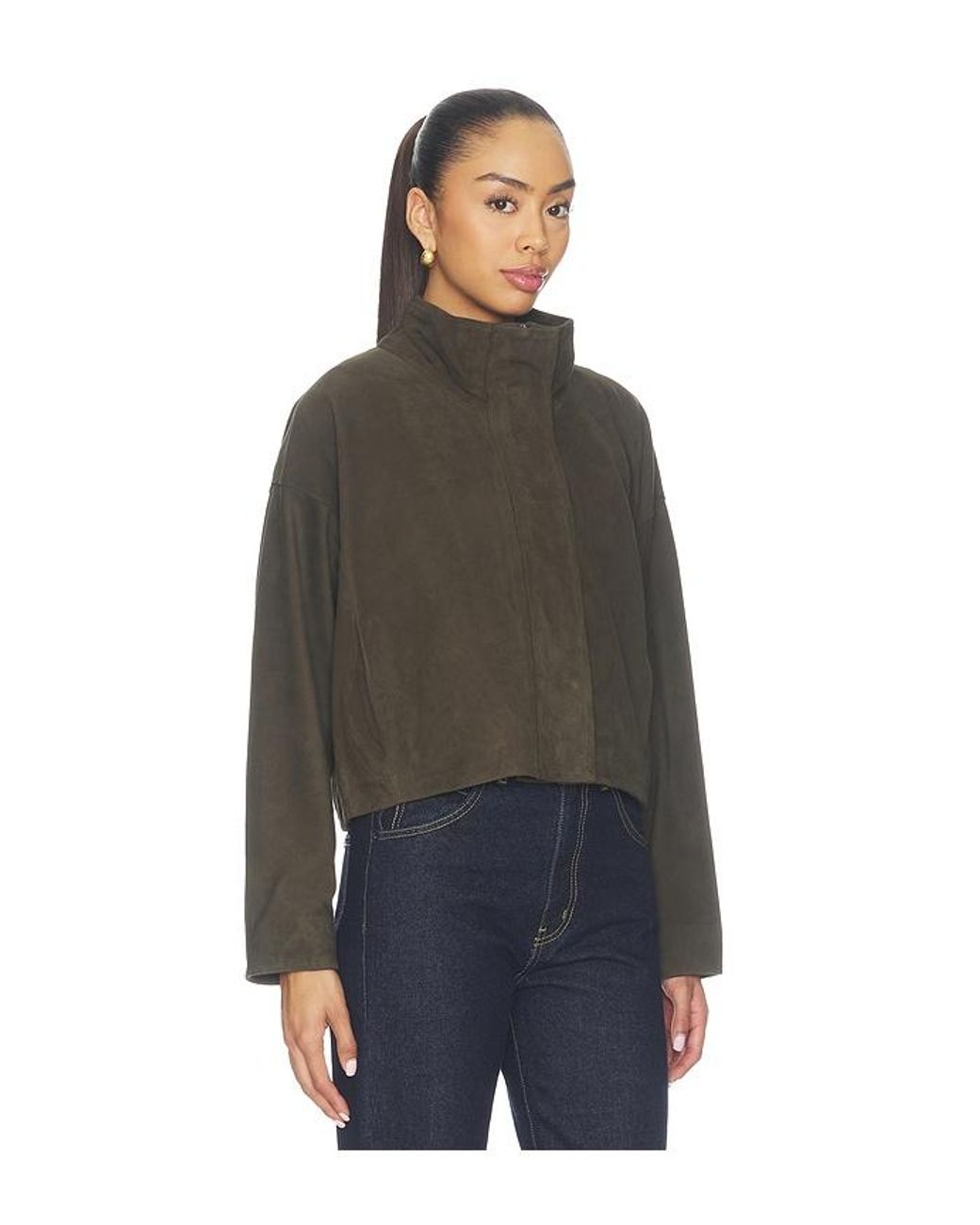 AllSaints Black Ryder Suede Jacket