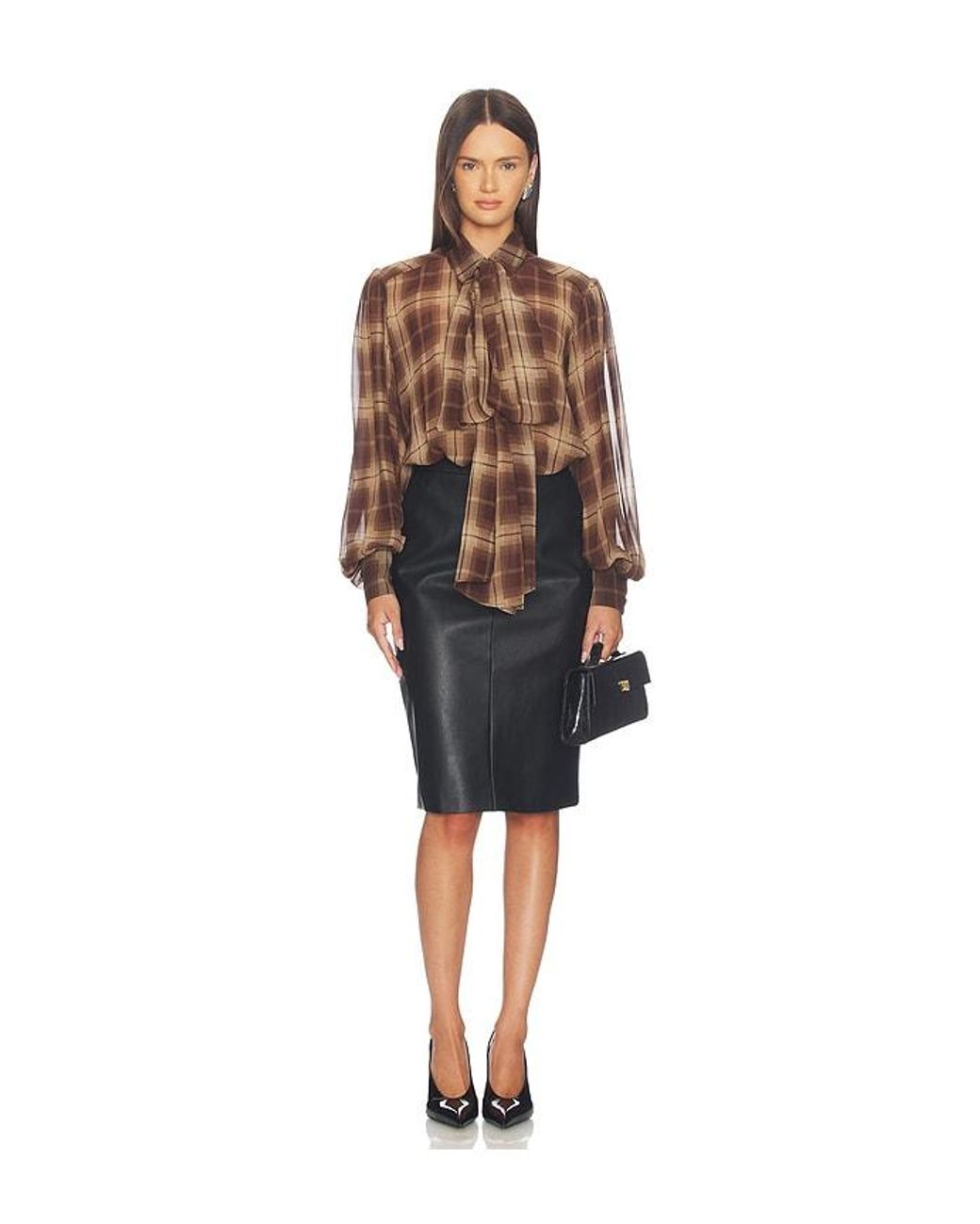 Bardot Black Lisbon Faux Leather Skirt