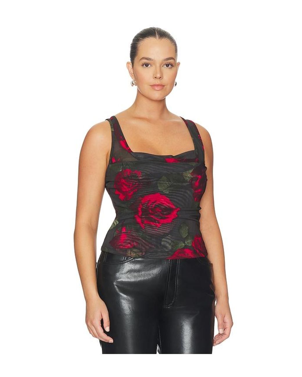 GOOD AMERICAN Black Mesh Bustier