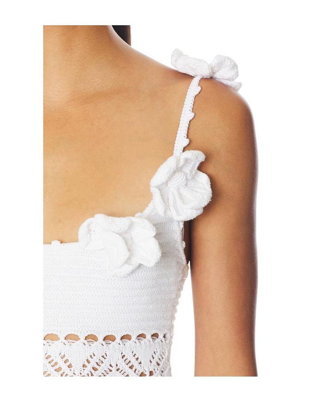 retroféte White Orleane Crochet Dress