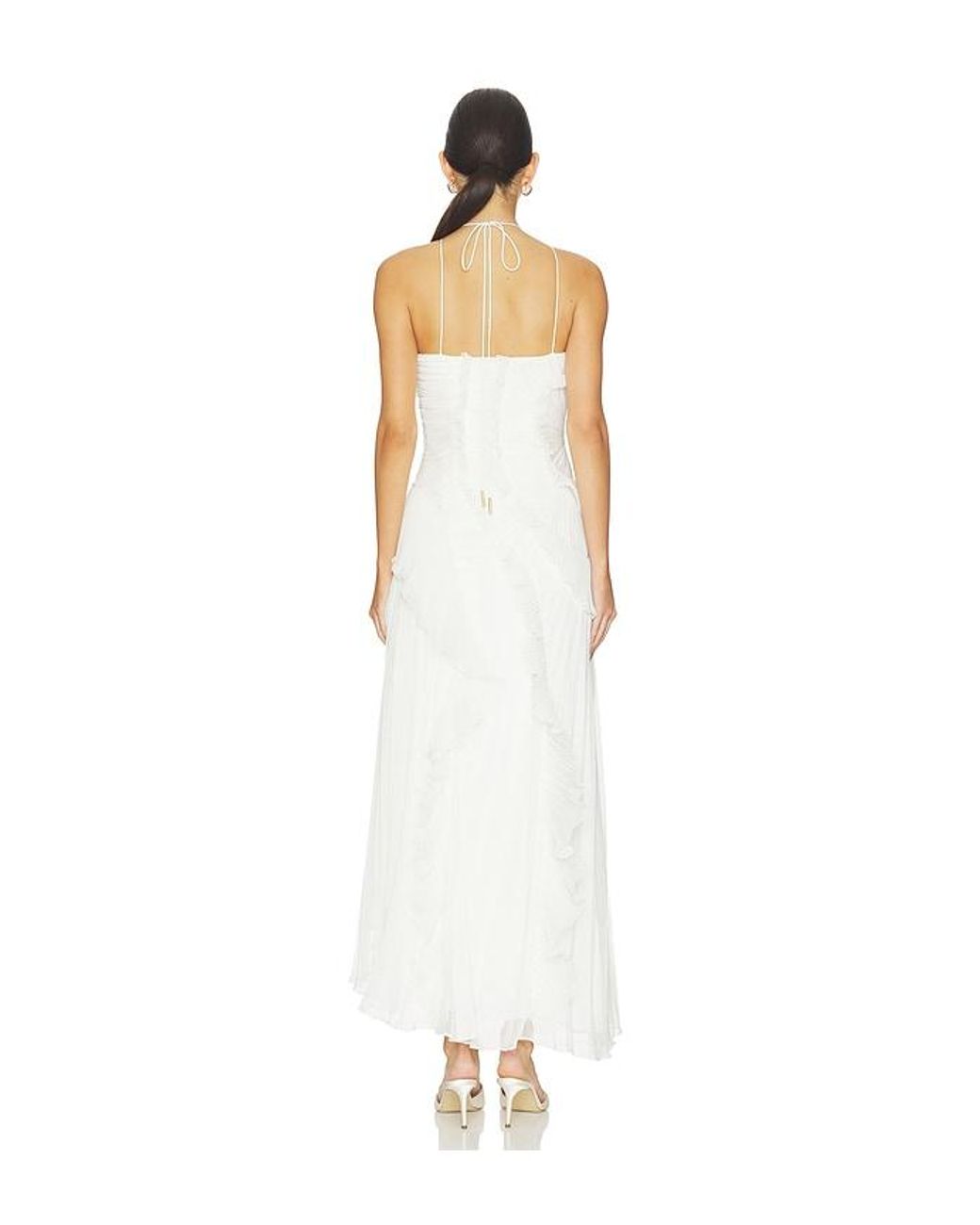 AMUR White Lorelie Halter Gown