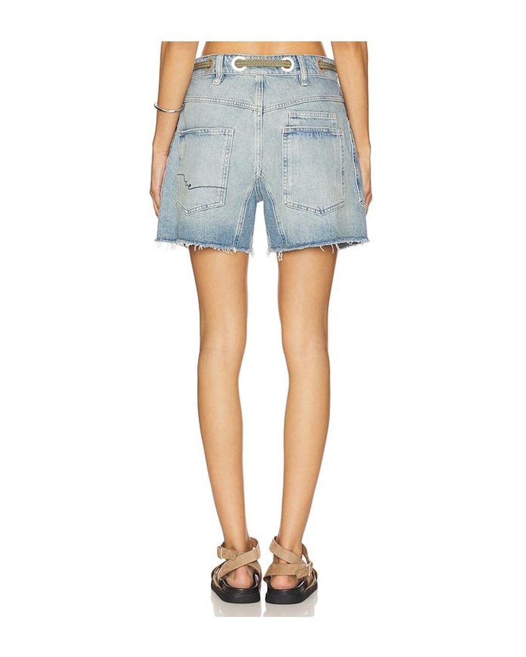 Free People Blue X We The Free Moxie Shorts