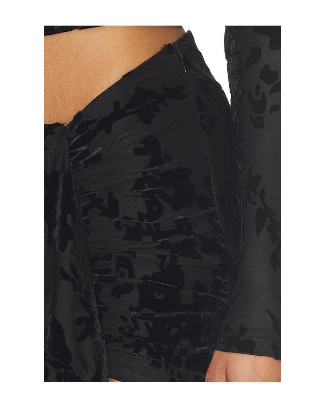 SNDY'S Black Velera Frill Mini Skirt