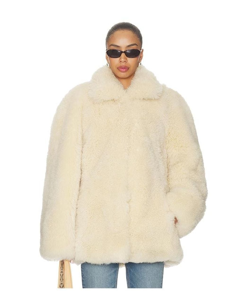 DUCIE Blue Maeve Shearling Jacket