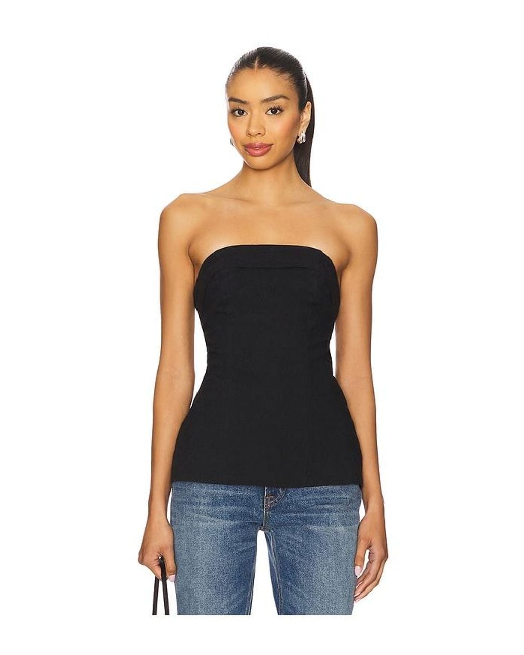 Free People Black Lora Tube Top