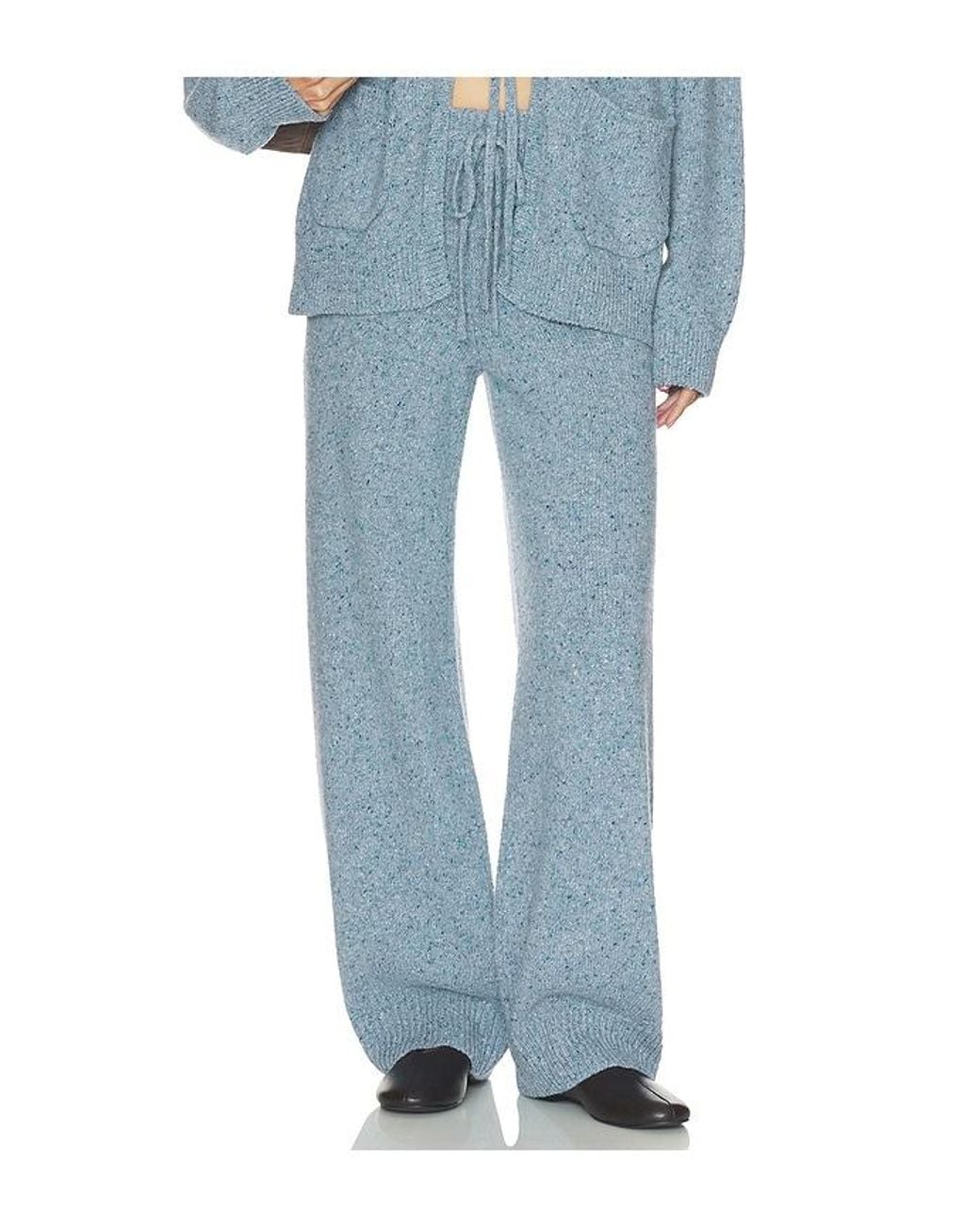 Helsa Blue Paxton Fleck Knit Pant