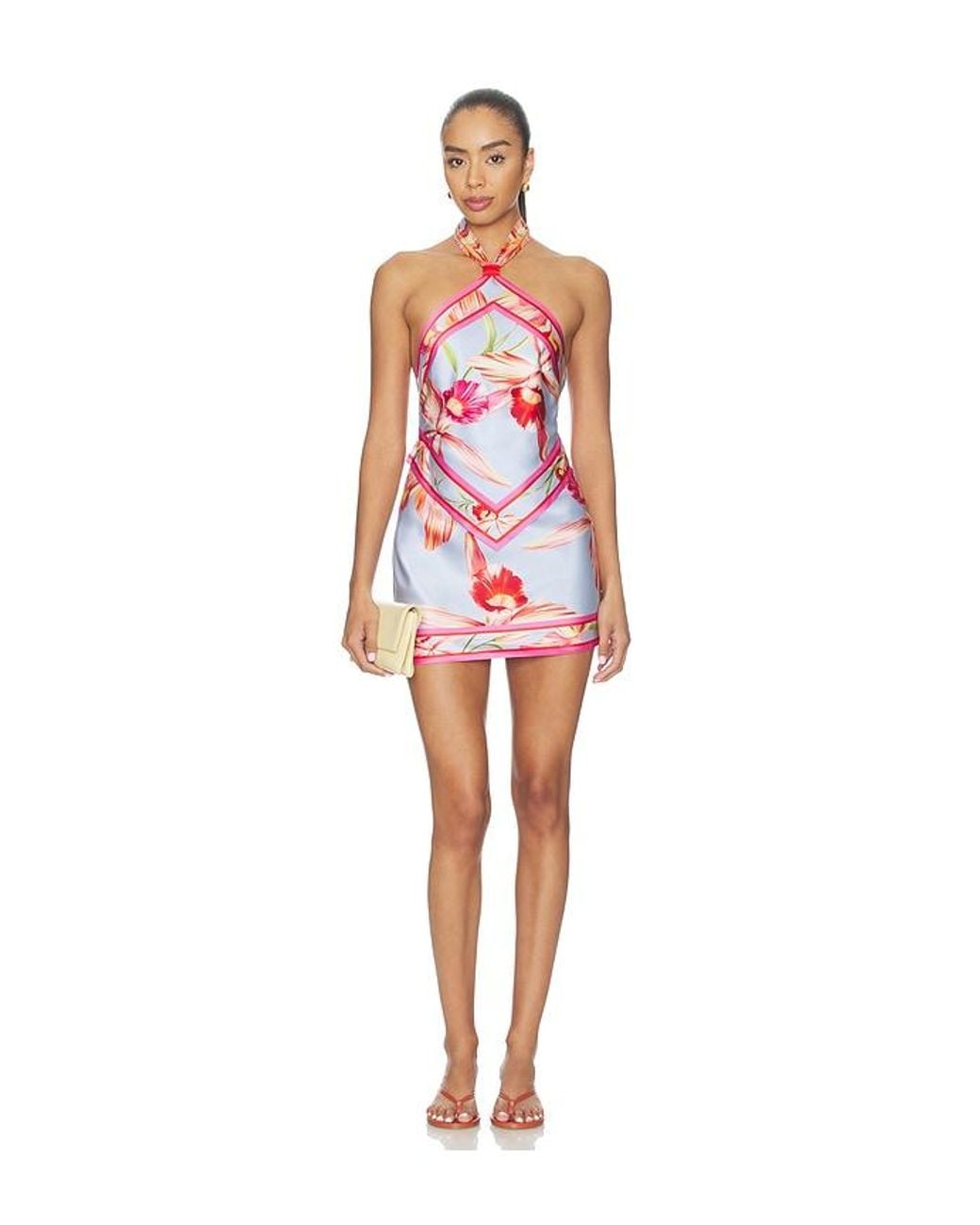 retroféte Red Adelaide Silk Dress