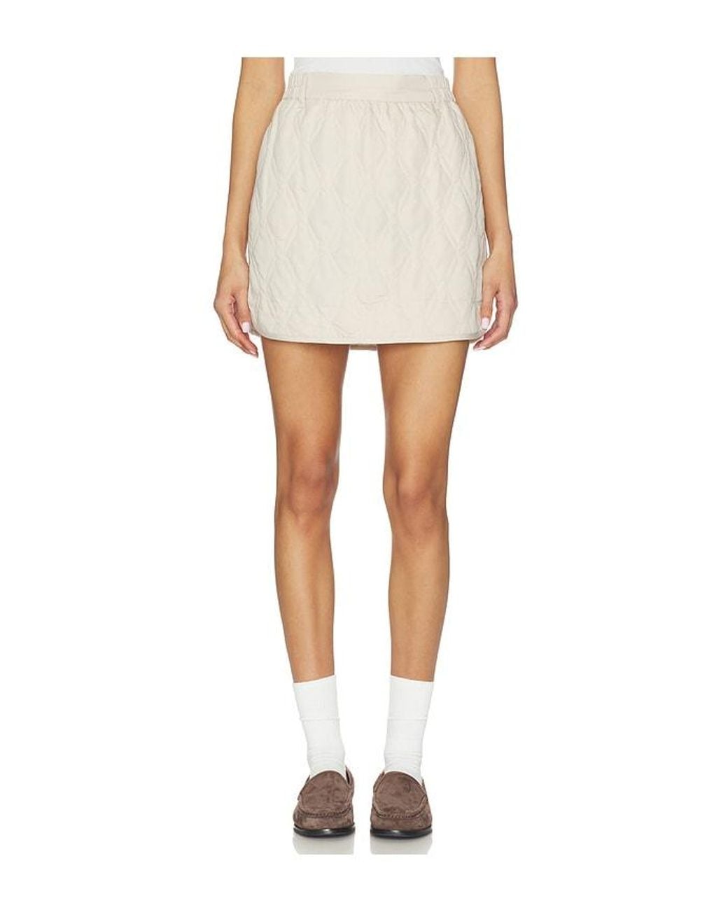 Varley White Florin Quilted Skirt