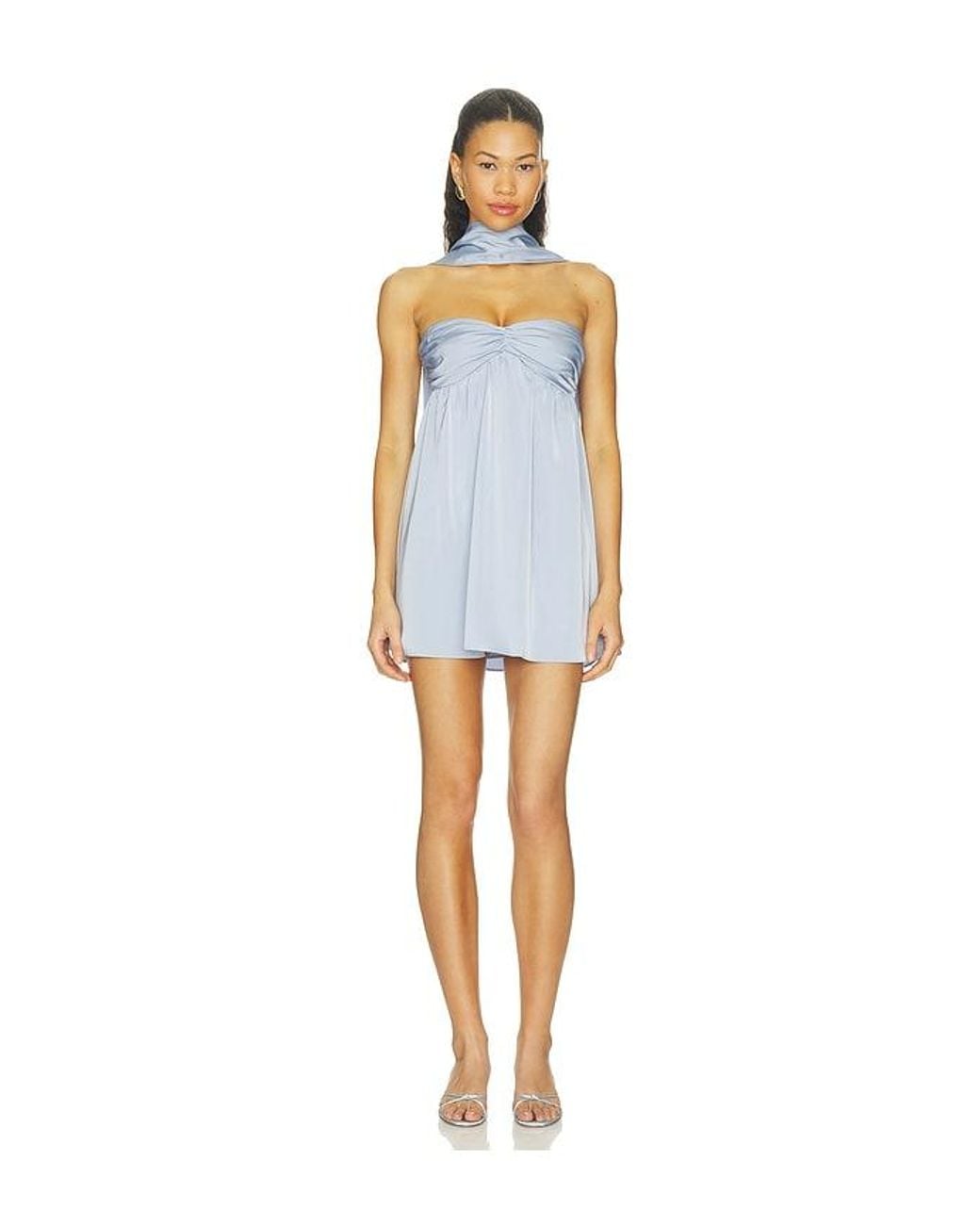 MORE TO COME Blue Cordell Mini Dress