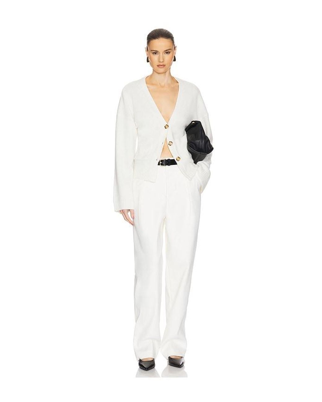 Helsa White Sanna Cardigan